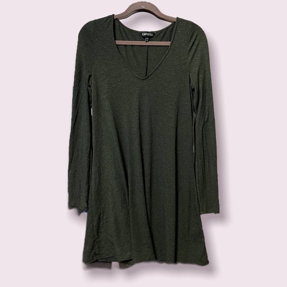 Dark Olive Express Longsleeve Dress XS - Picture 1 of 3